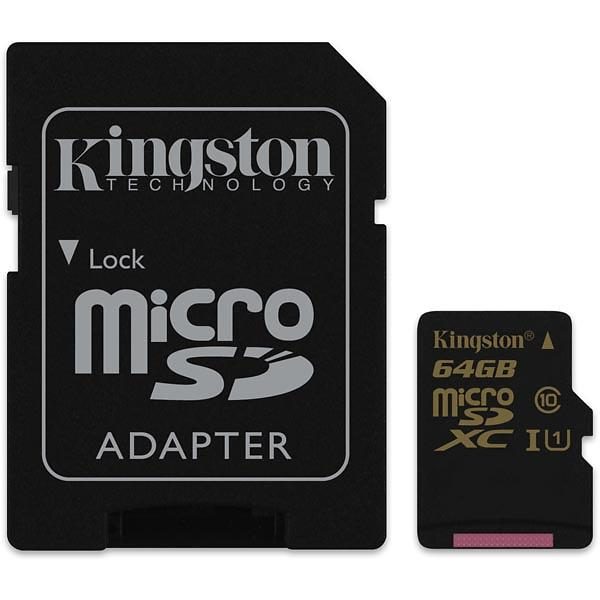 KINGSTON MicroSD 64GB Class 10 + adapter