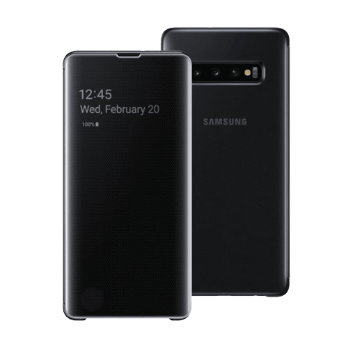 Samsung S10 Plus Clear View futrola (Black)