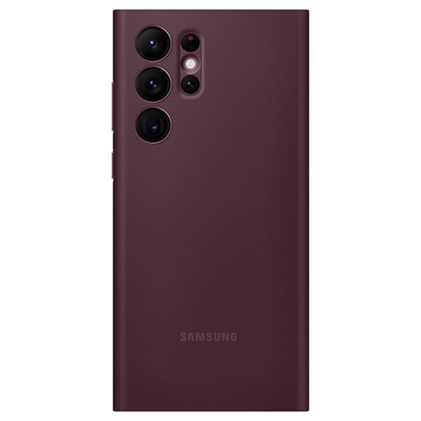 Samsung S22 Ultra Originalna Clear View futrola (Burgundy) - Mgs Mobil