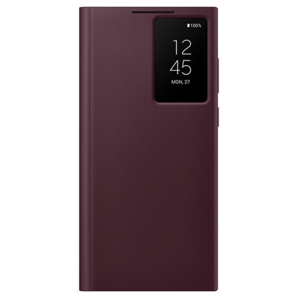 Samsung S22 Ultra Originalna Clear View futrola (Burgundy) - Mgs Mobil