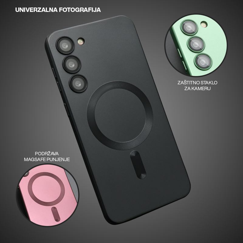 Samsung S23 Ultra Elegant magsafe futrola (Black) - Mgs mobil Niš
