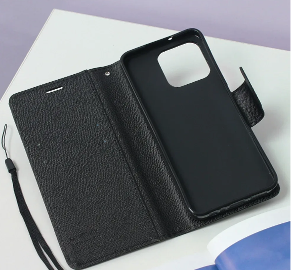 Honor X6a futrola na preklop Mercury (Black) - Mgs mobil Niš