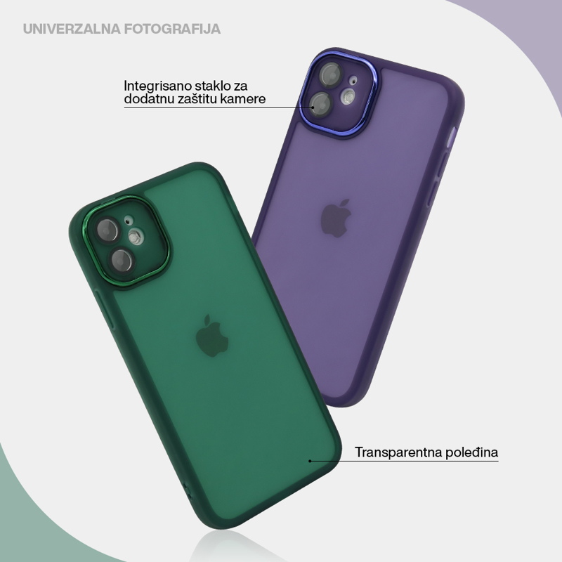 iPhone 13 Clear color silikonska futrola (Green) - Mgs mobil Niš