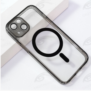 iPhone 15 Color Magsafe silikonska futrola (Black) - Mgs mobil Niš