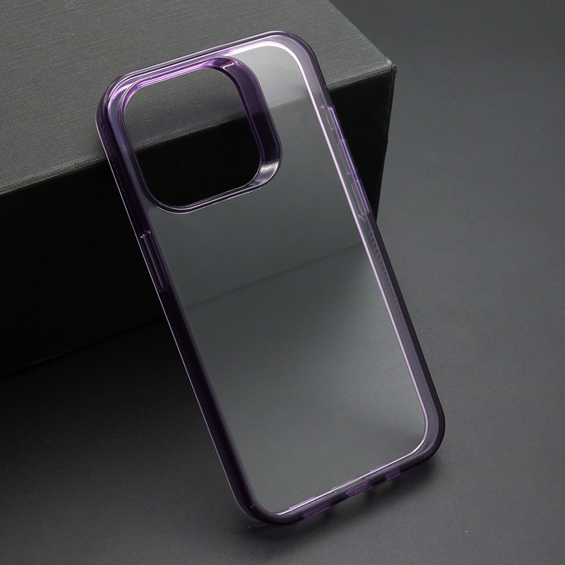 iPhone 15 Pro Color Frame silikonska futrola (Puple) - Mgs mobil Niš