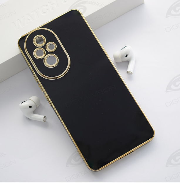 Honor 200 silikonska maska Electroplated (Black) - Mgs mobil Niš