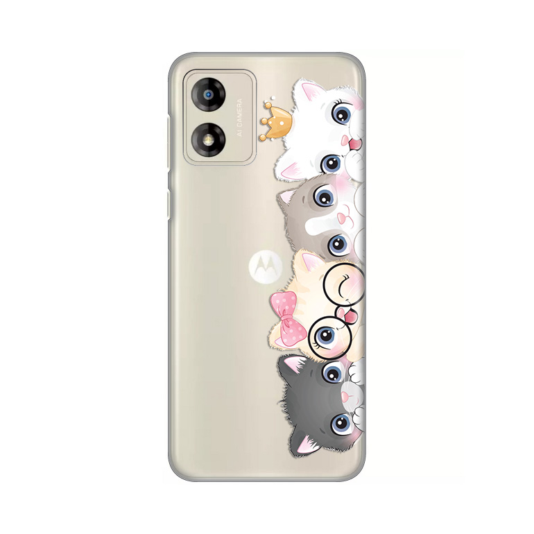 Motorola E13 silikonska futrola Cats (Print) - Mgs mobil Niš