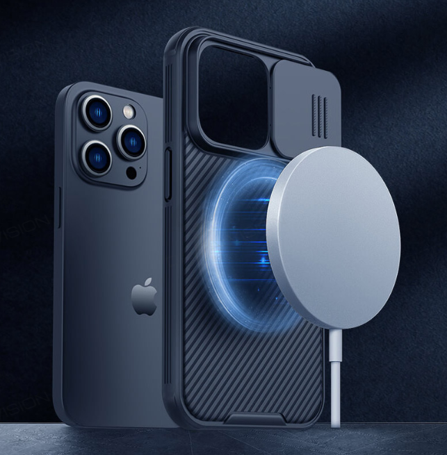 iPhone 15 Pro Magsafe Nillkin CamShield futrola (Black) - Mgs mobil Niš 1 iPhone 15 Pro Magsafe Nillkin CamShield futrola (Black) - Mgs mobil Niš