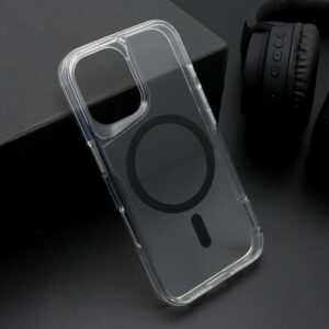 iPhone 16 Magsafe Aura silikonska futrola (Black) - Mgs mobil Niš