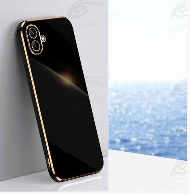 Samsung A06 silikonska maska Electroplated (Black) - Mgs mobil Niš