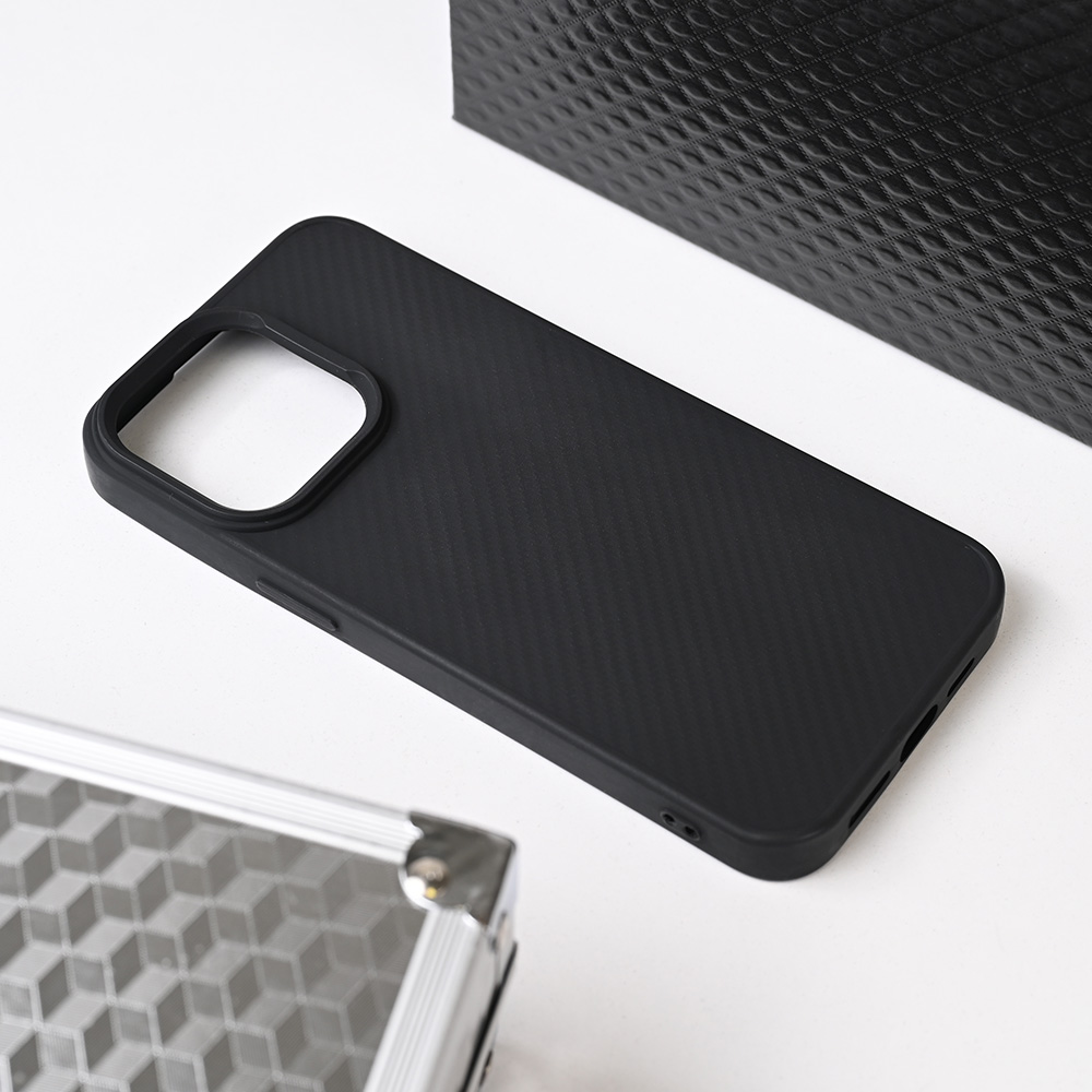 iPhone 15 Pro Max Kevlar Magsafe silikonska futrola (Black) - Mgs mobil Niš