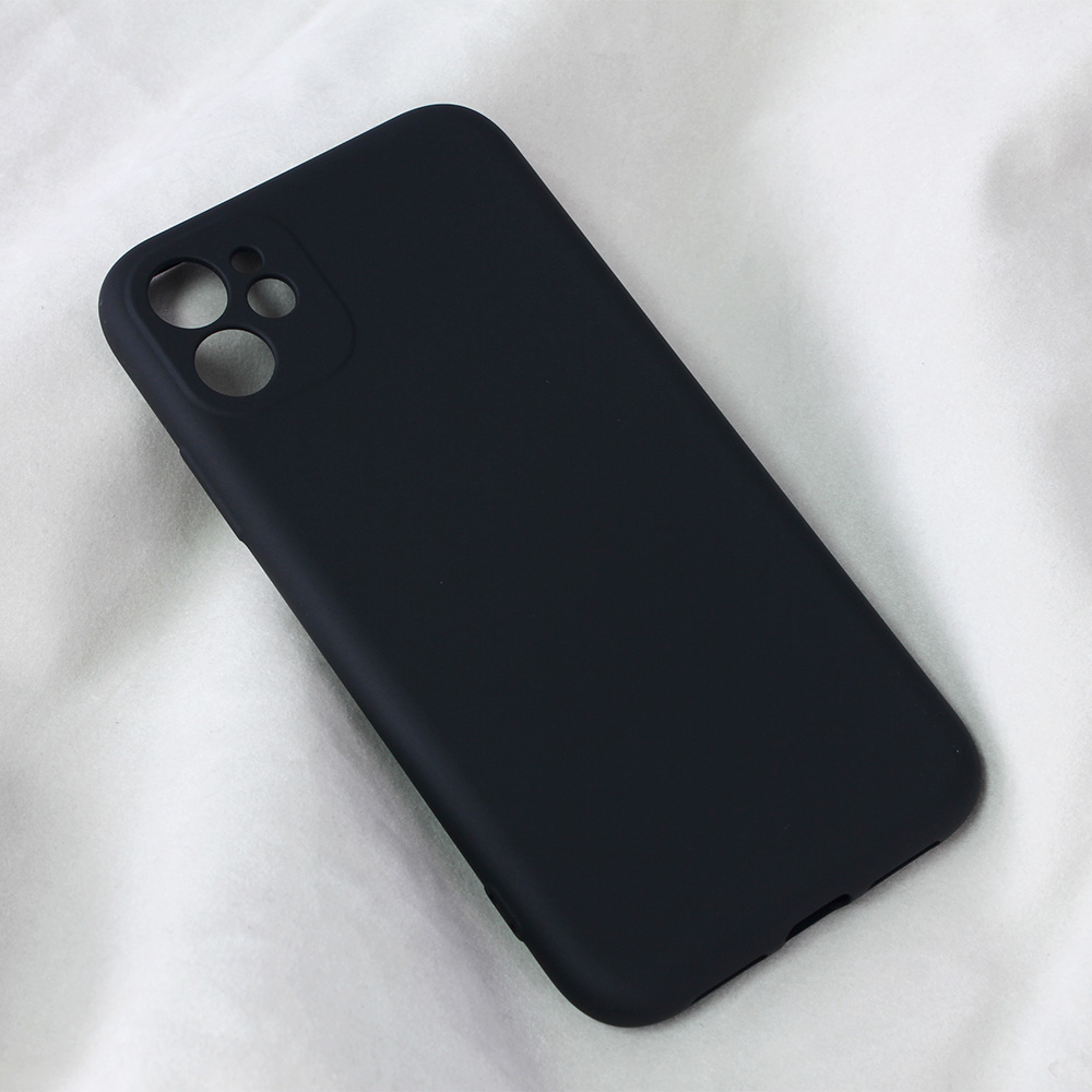 iPhone 11 Soft Velvet silikonska futrola (Black) - Mgs mobil Niš