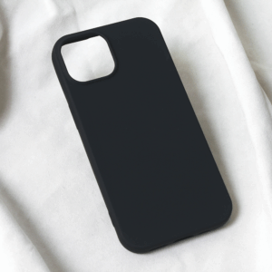 iPhone 15 Soft Velvet silikonska futrola (Black) - Mgs mobil Niš