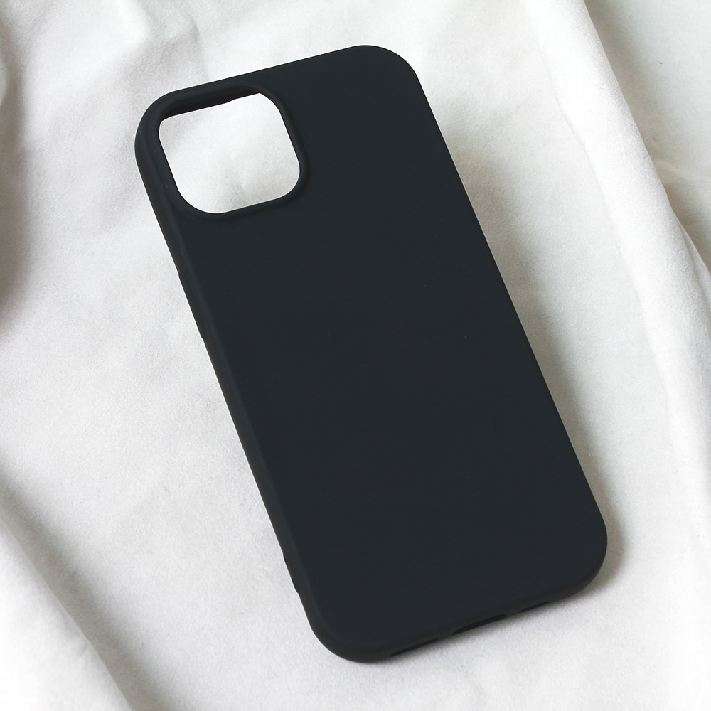 iPhone 15 Soft Velvet silikonska futrola (Black) - Mgs mobil Niš