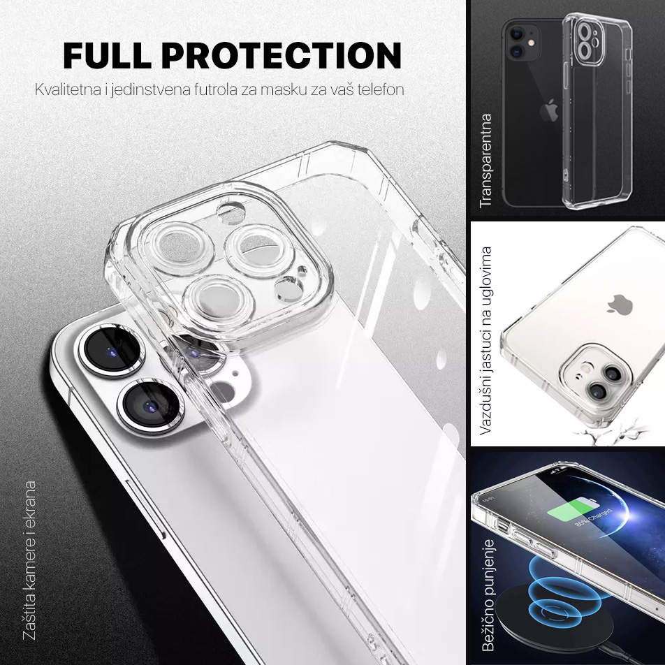 iPhone 17 Pro Full protection maska (Transparent)- Mgs mobil Niš