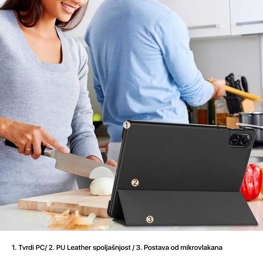 Honor Tab X8a futrola na preklop Stripes (Black) - Mgs mobil Niš 3