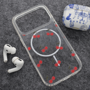 iPhone 17 Pro Magsafe Print silikonska maska (Cherry) - Mgs mobil Niš