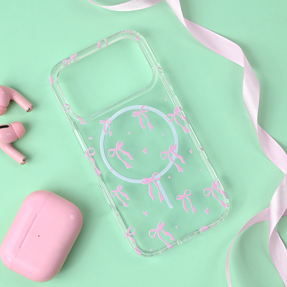 iPhone 17 Pro Magsafe Print silikonska maska (Cute Bow) - Mgs mobil Niš