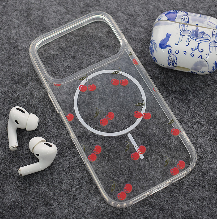 iPhone 17 Pro Max Magsafe Print silikonska maska (Cherry) - Mgs mobil Niš